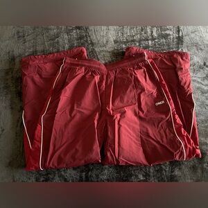 Oner Active Rosewood Oversized Piped Woven Track Pants Size Small Short